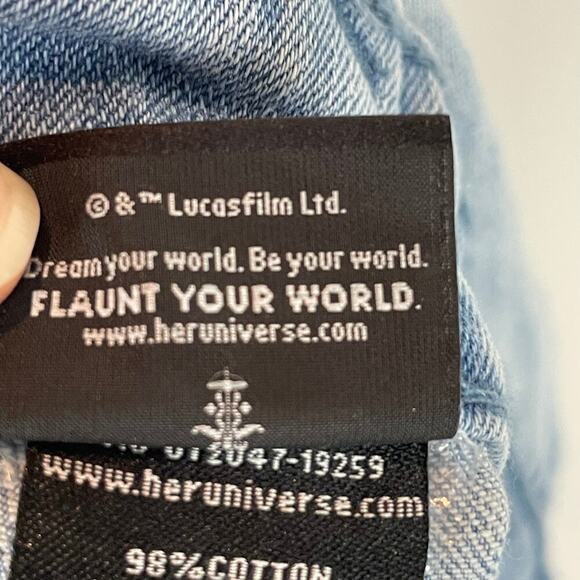 Her Universe Star Wars the Mandalorian the Child Denim Shortalls Size 2X - Picture 5 of 8